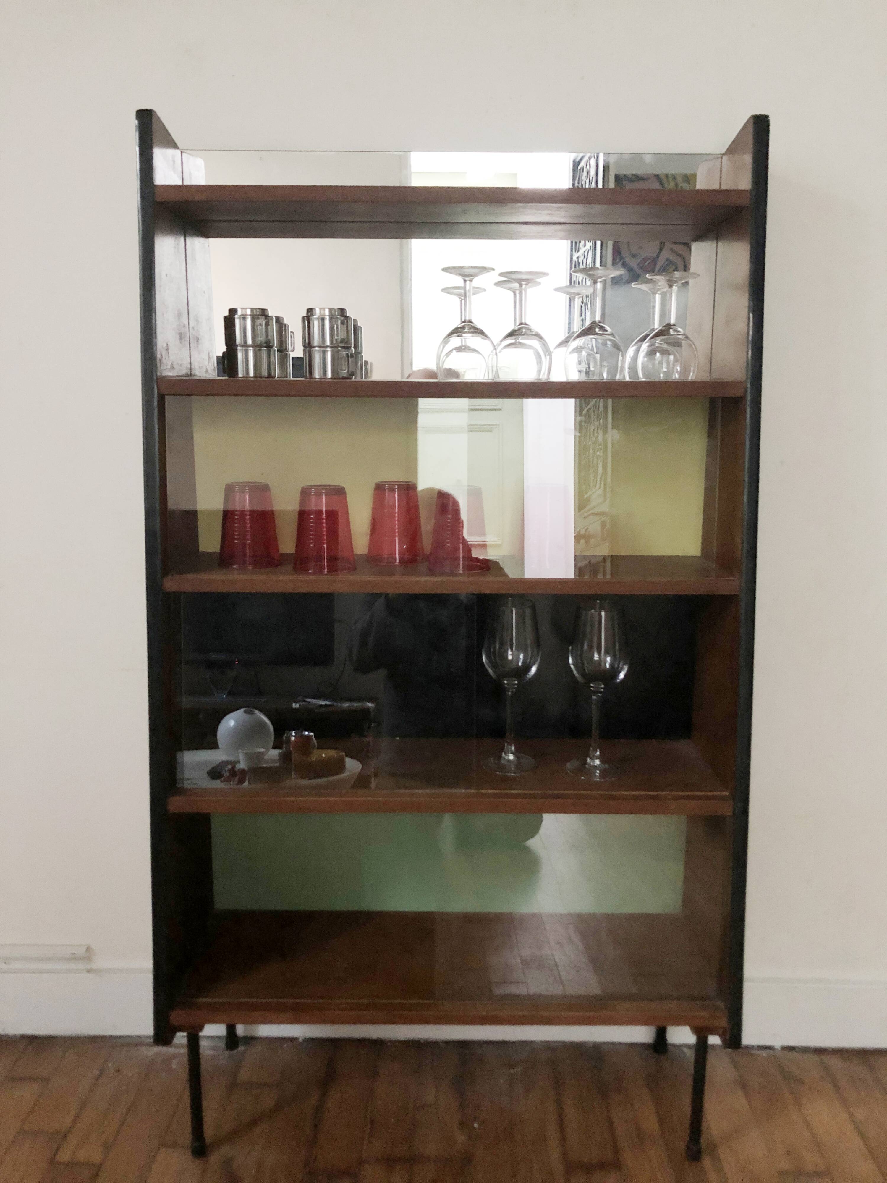 Bookcase • Vintage Shelves • Oak • Attributed to Pierre Guariche • 1950