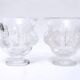Pair of Lalique vases - dampierre model - satin molded crystal - period: 20th century