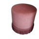 Pink velvet pouf