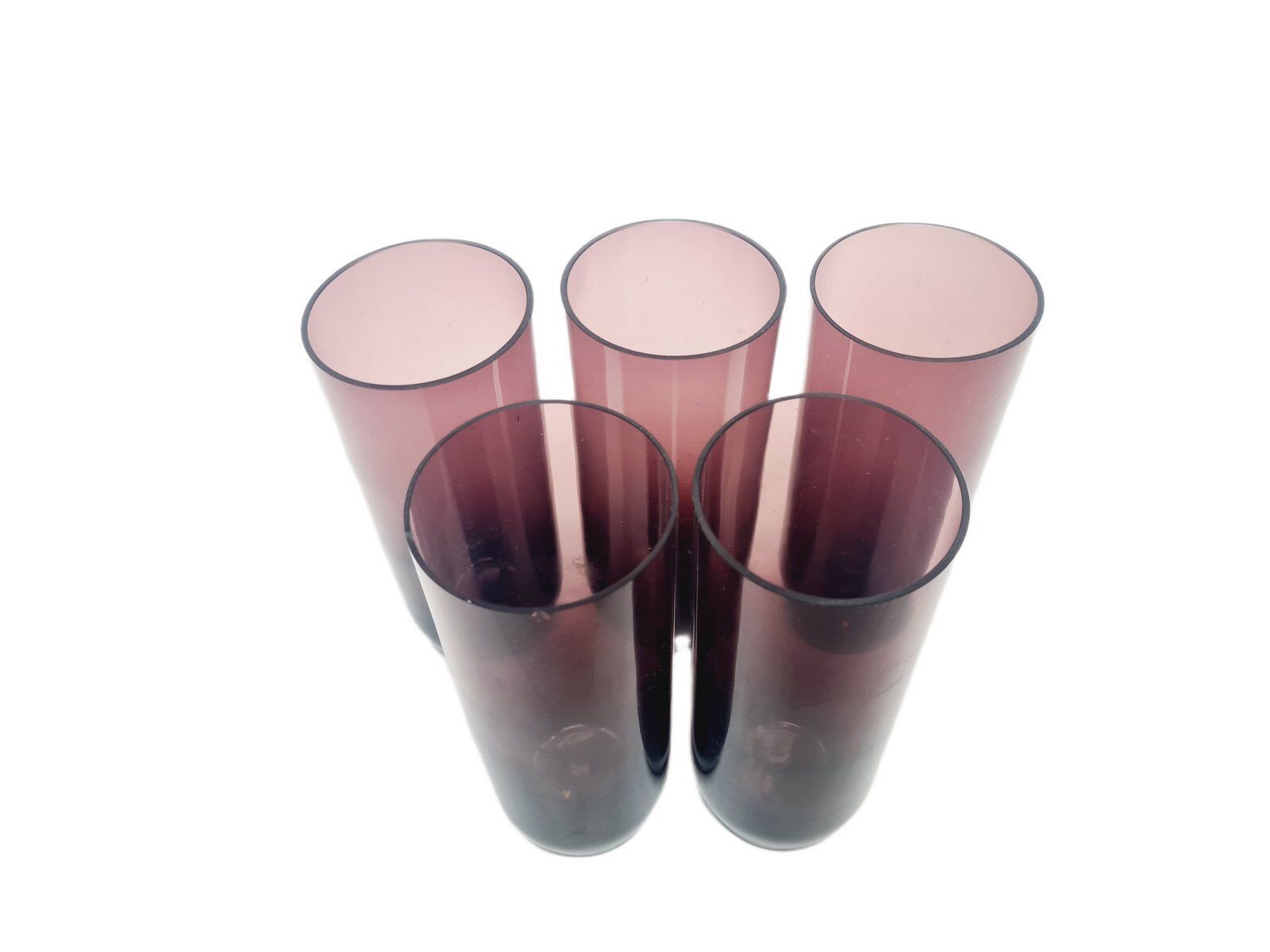 Postmodern cocktail glasses for Krosno Glassworks, Poland, 1970s, set of 5