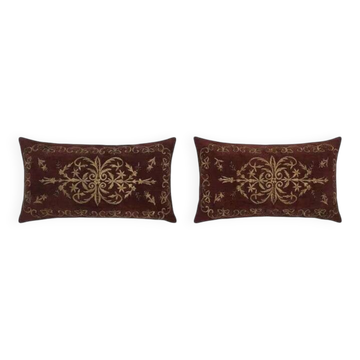Lot de 2 housses de coussin turque vintage 41x71 cm