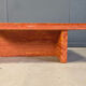 Vintage red travertine coffee table, 1970s