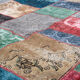 Bold patchwork area rug handwoven oriental wool carpet- 200x300cm