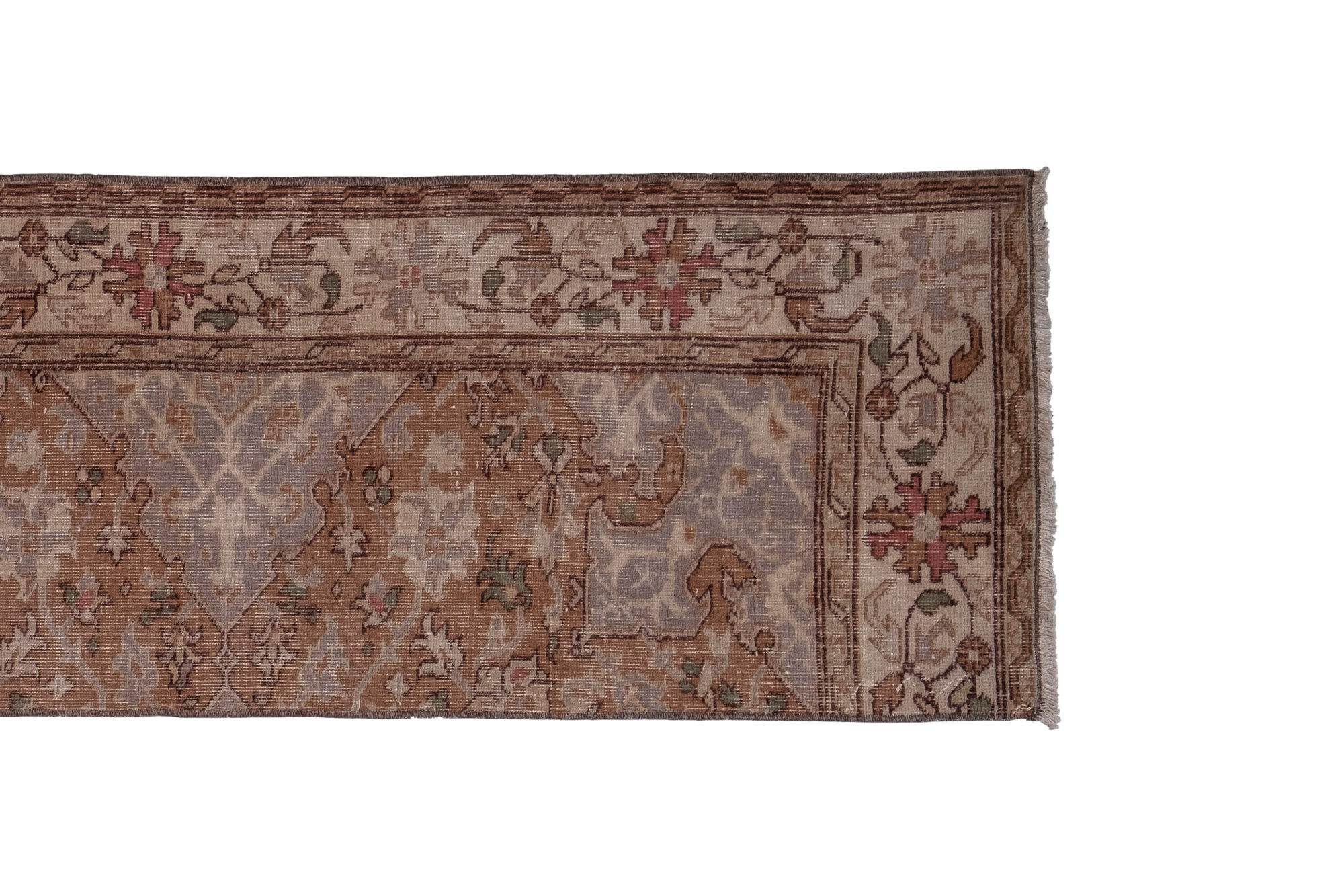 Small Turkish Distressed Runner Rug, 1970s 62 x 300 cm