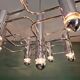 Large geometric chandelier in chrome metal, design by G. Sciolari, 1970.
