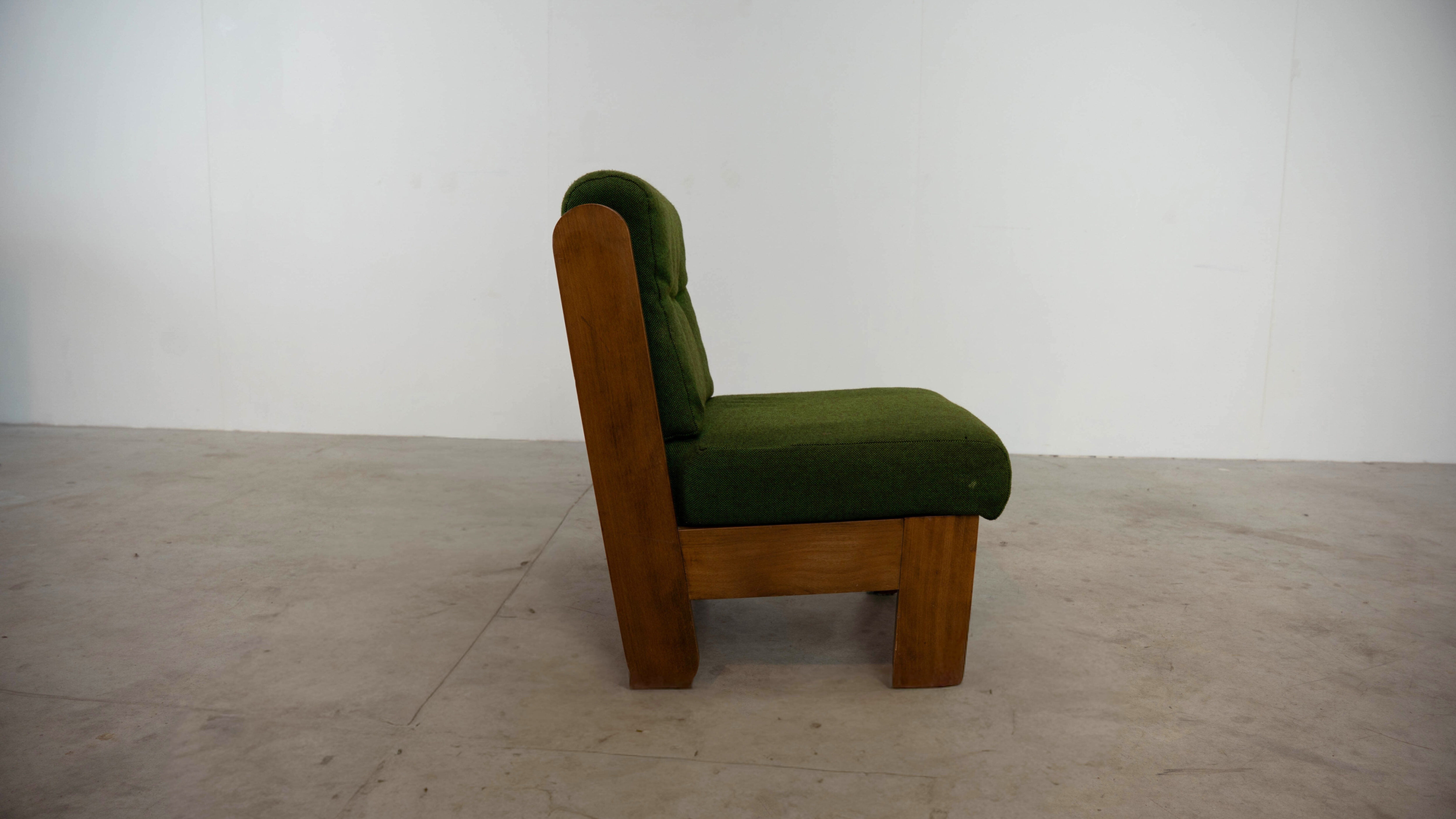Ensemble de 2 fauteuils lounge verts français