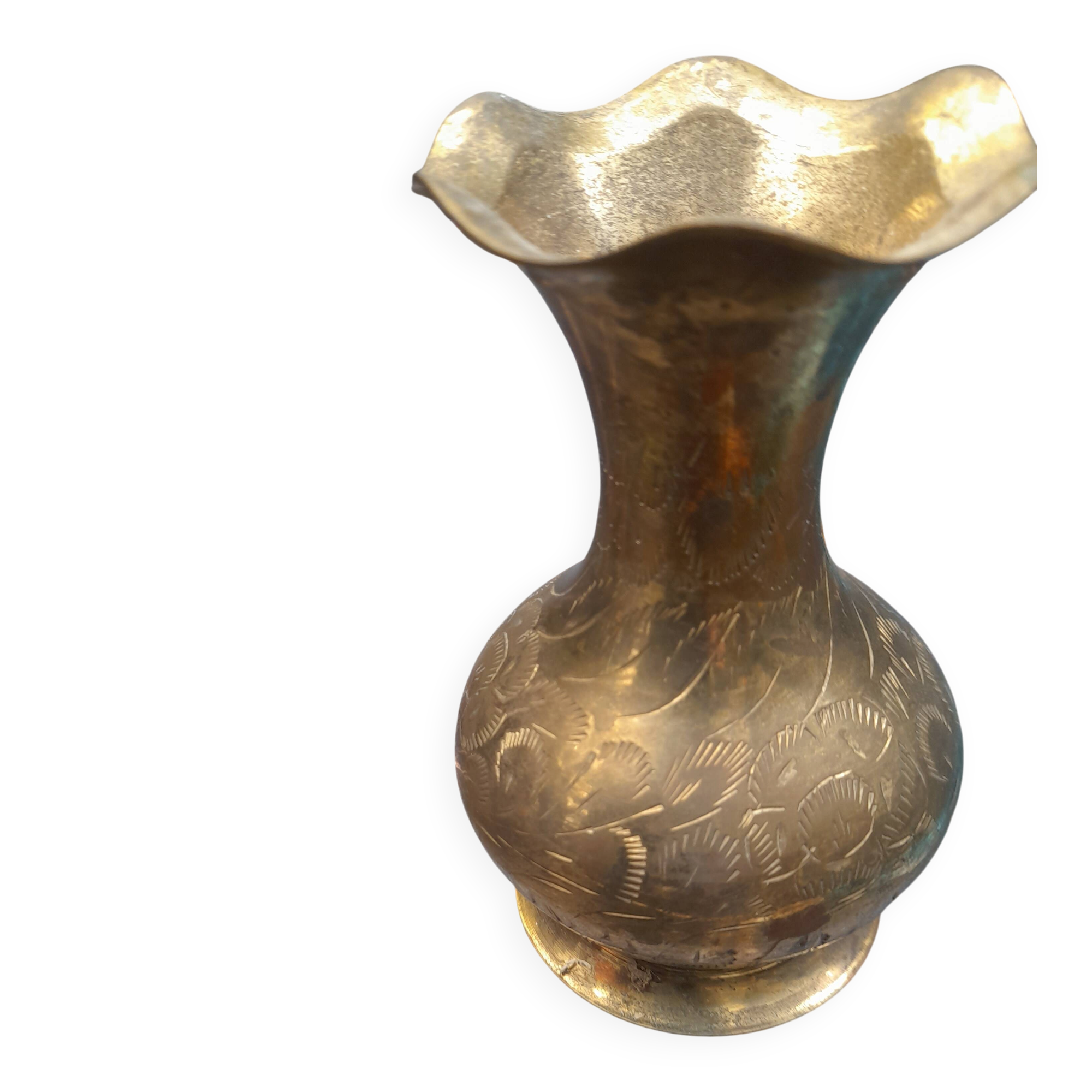 Small golden vase