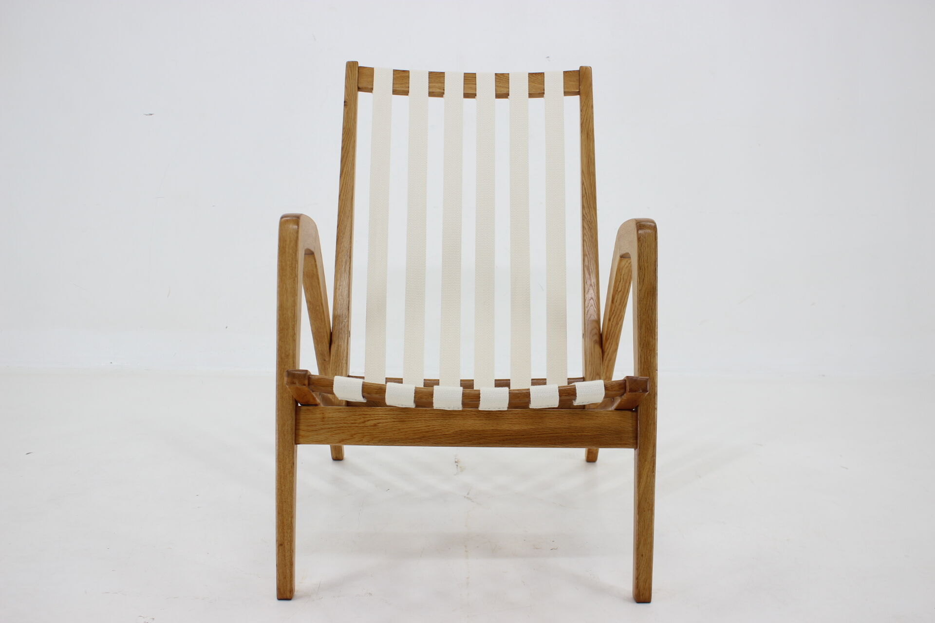 1970s Jan Vaněk Oak armchair, Czechoslovakia