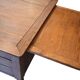 Bureau plat Louis Philippe 19e siècle en chêne doré massif