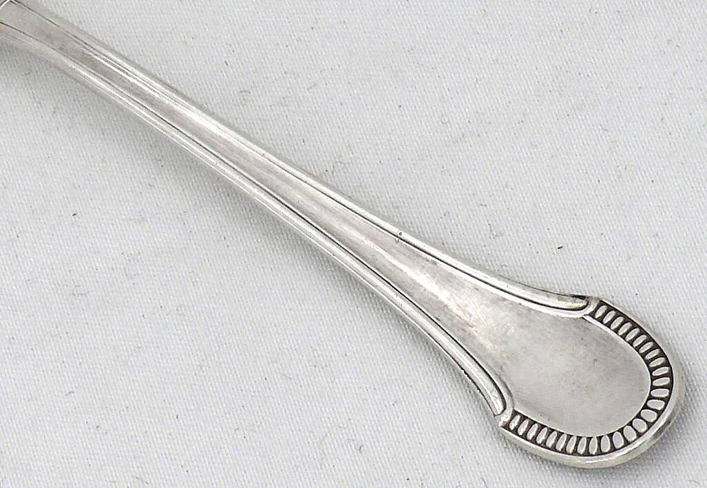 Ravinet d'Enfert 6 silver-plated moka spoons Minerva, Art Deco fluting