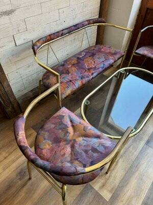 Mid-Century Modern Lounge Set in Brass, 1960s, Set of 4