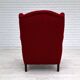 50s, Danish design, refurbished chair, furniture wool, mahogany wood