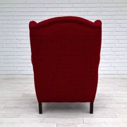 50s, Danish design, refurbished chair, furniture wool, mahogany wood