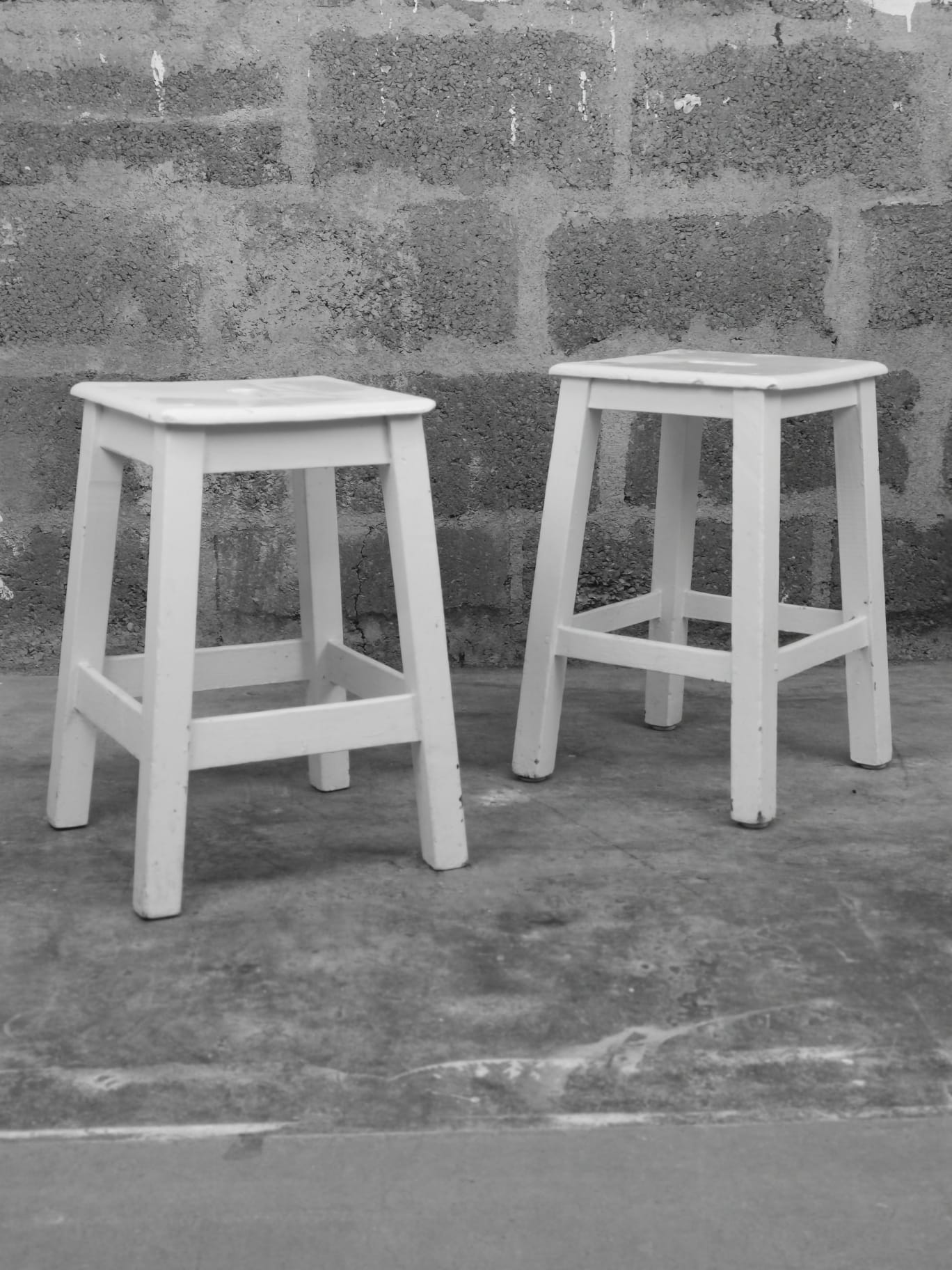 Pair of square stools