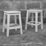 Pair of square stools
