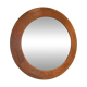 Round wall mirror made of solid wood