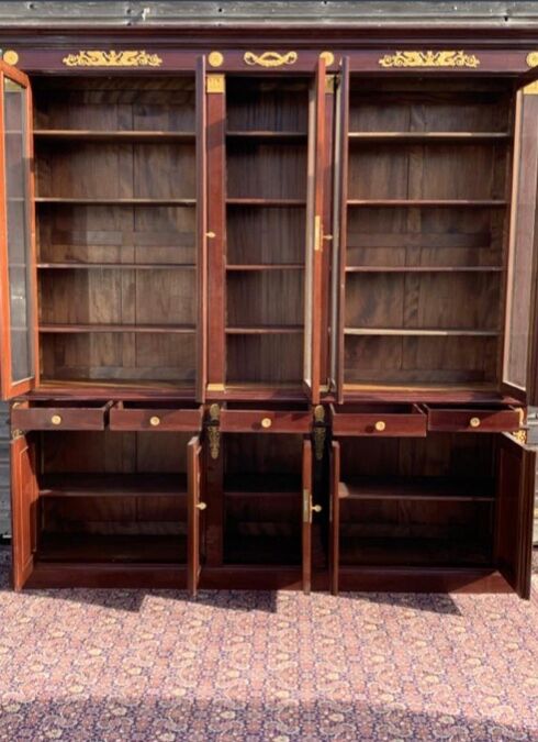 Mahogany bookcase 10 doors