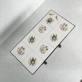 Ceramic and wrought iron side table