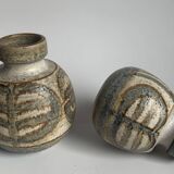 Set of 2 Mid-Century Danish Ceramic Studio Vase from Søholm, 1960s
