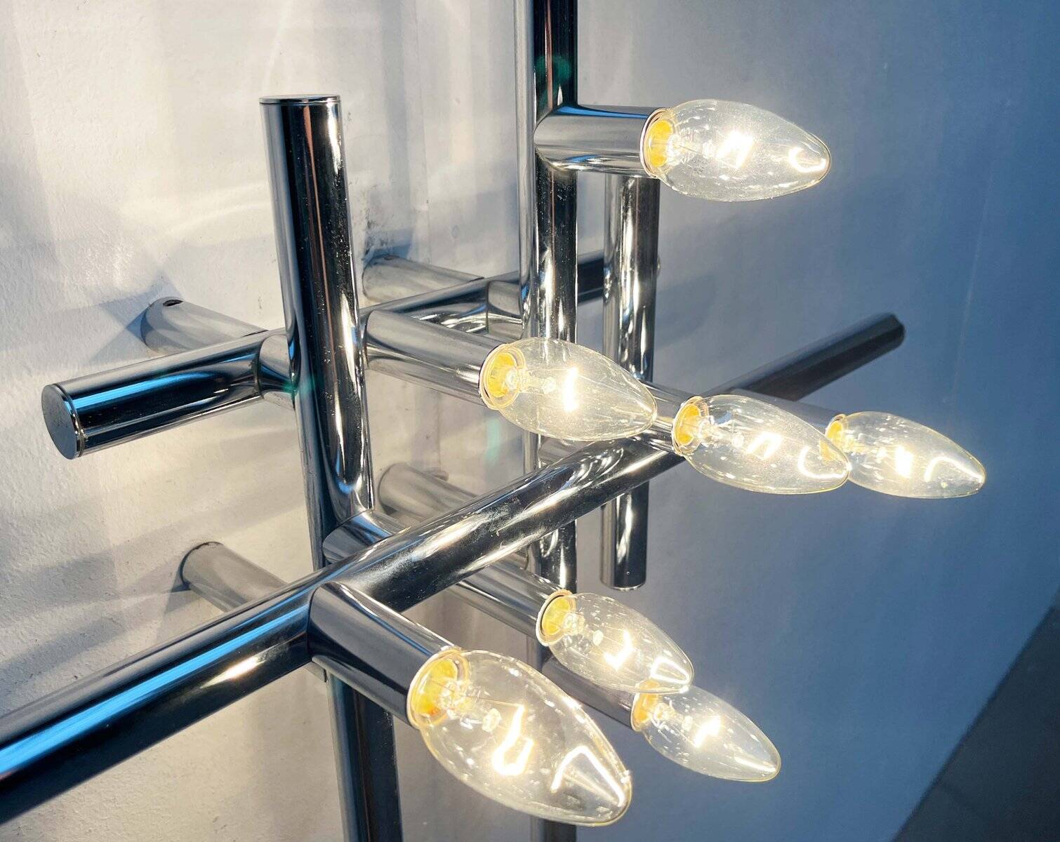 Mid-century Swiss space-age wall lamps or ceiling lights by Temde, 1960s.