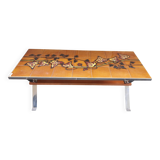 Ceramic tile coffee table signed ADRI 1970