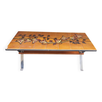 Table basse carreaux de céramique signés ADRI 1970
