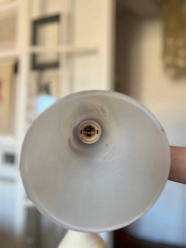 Vintage Italian Diabolo Glass Pendant Light