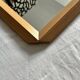 Mid-century oak large mirror