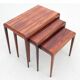 Tables gigognes scandinaves en palissandre de Rio