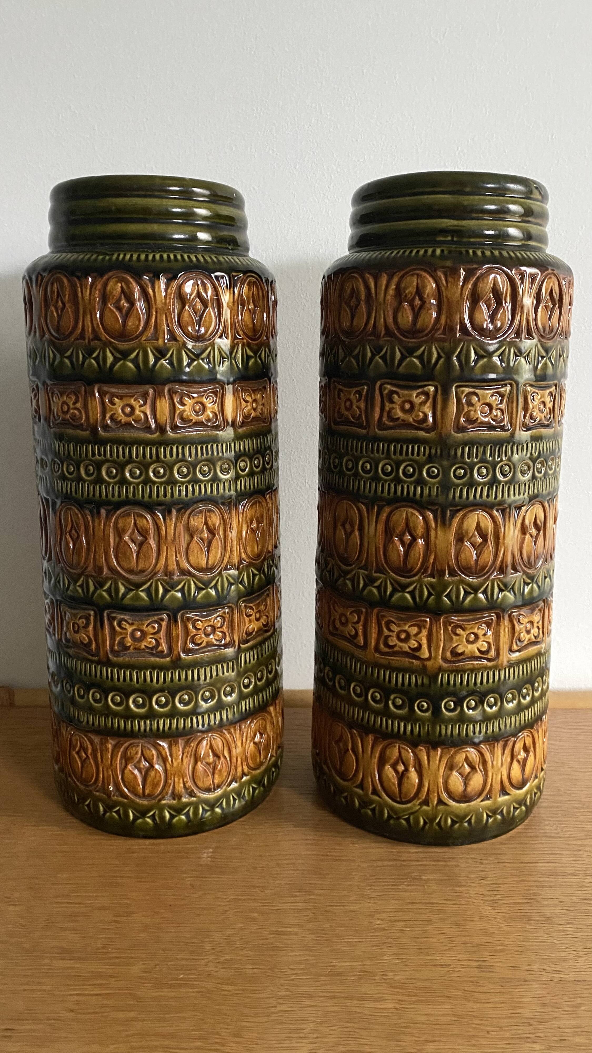 Pair of West Germany vases 40 cm, 1970s