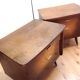 Pair of bedside tables with compass legs / vintage 50s-60s