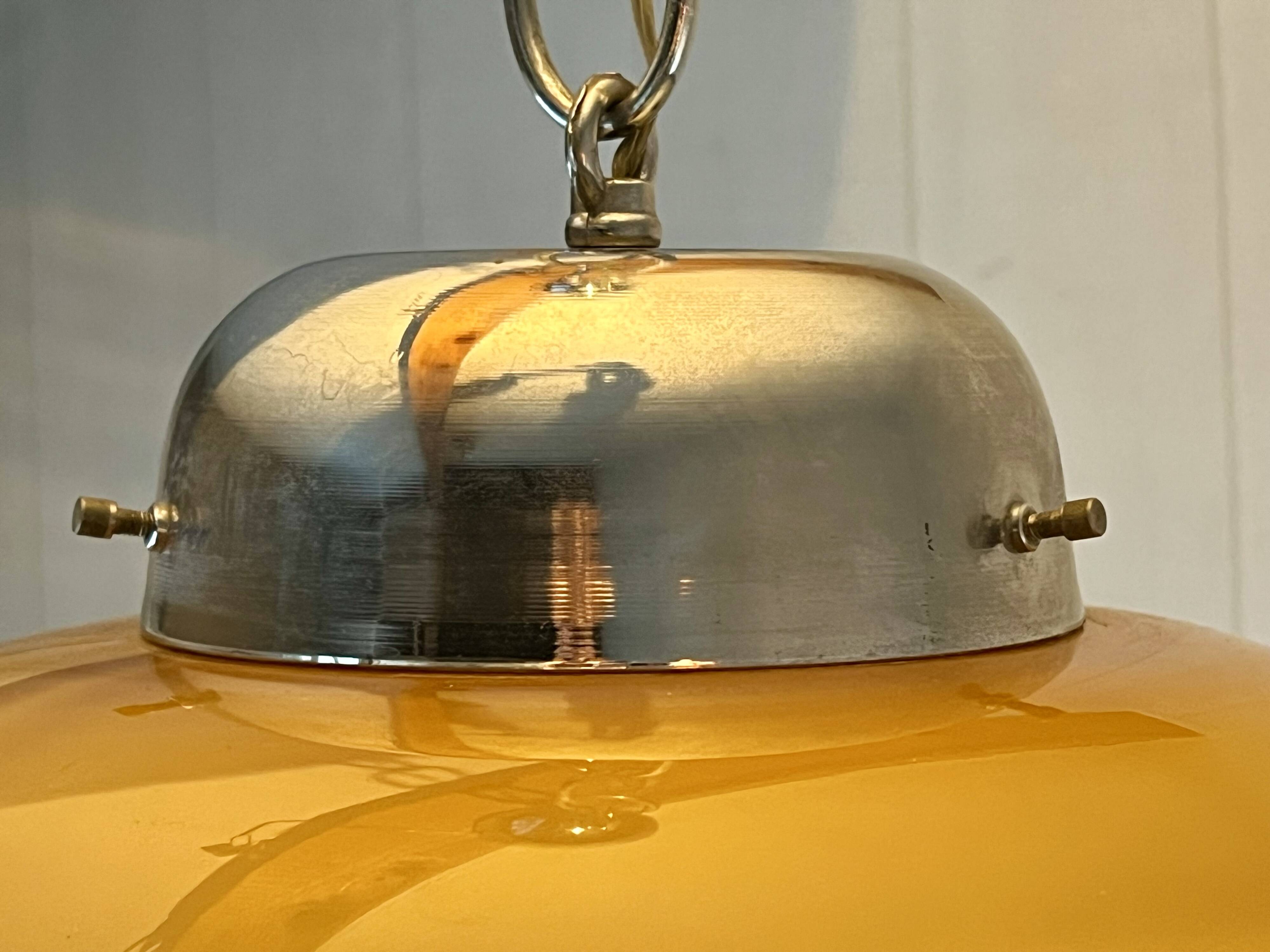 Large Murano Mazzega pendant light from the 70s