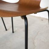 Chaises de salle à manger modèle 3107 en teck par Arne Jacobsen pour Fritz Hansen, lot de 2