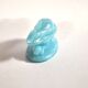 Vallerysthal easter rabbit box in blue opaline from 1900