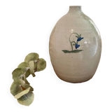 Signed soliflore vase in glazed terracotta