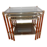 Smoked glass nesting tables
