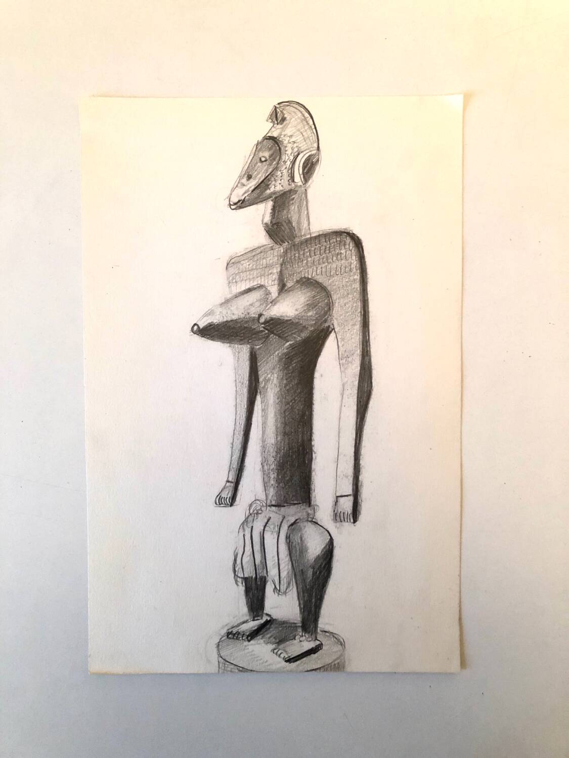 African Statuette Drawing