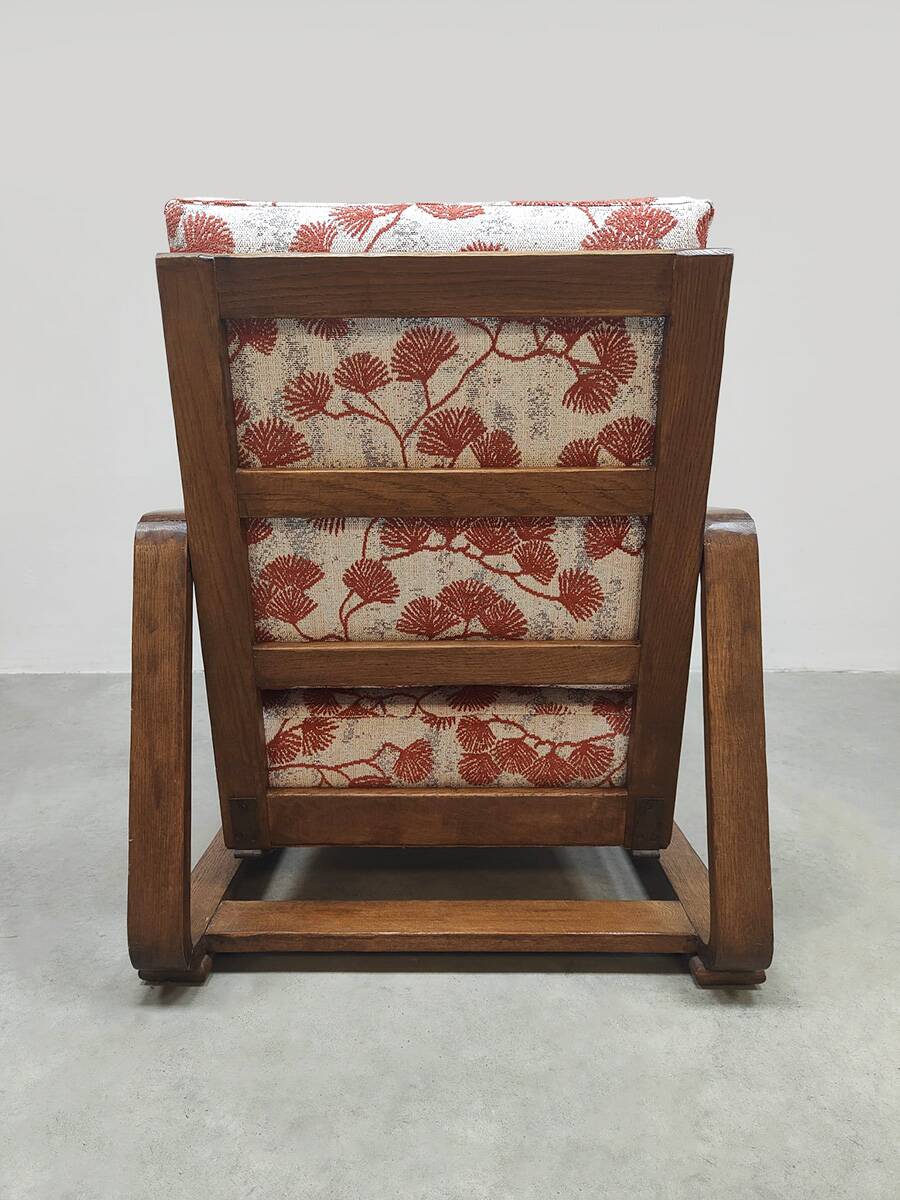 Midcentury adjustable bentwood curved armchair