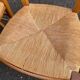 4 solid wood straw-seated Louis Philippe chairs, oak, 20th century.