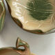 Set of 3 vintage ceramic leaf-shaped dishes, catchalls.