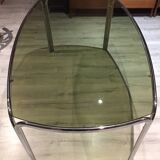 Vintage table 80,glass and chrome