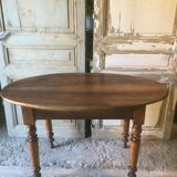 Oval walnut table