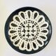 8 assorted black/white dessert plates