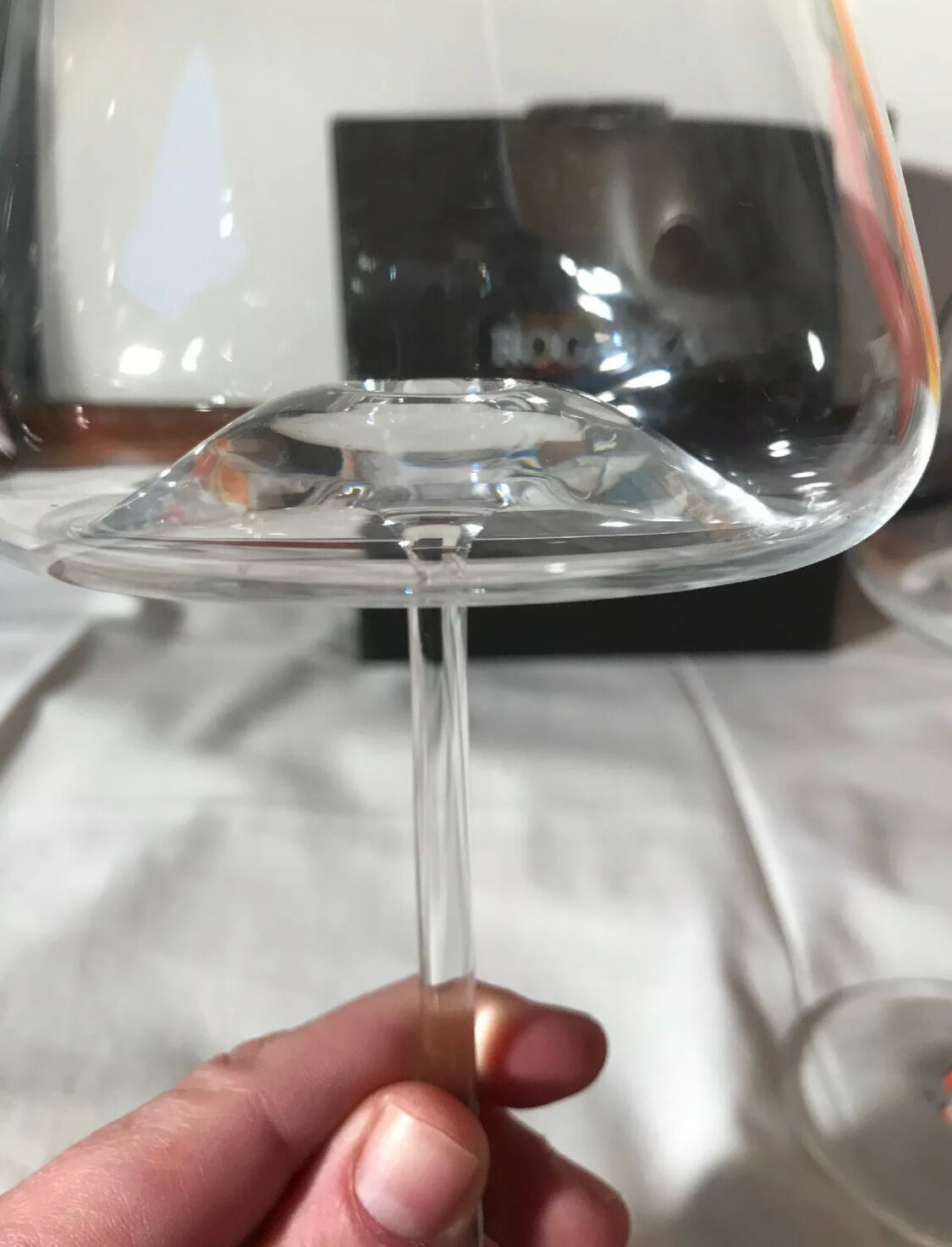 2 glasses a vin rogaska very original shape crystal handmade model armonia