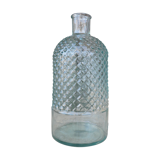 Bouteille vase en verre recyclé vert d'eau