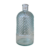 Bouteille vase en verre recyclé vert d'eau