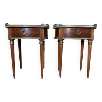 Pair of Louis XVI style bedside tables