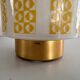Ceiling light or wall sconce in opal glass with yellow decorations by VEB, 1950s, Germany.
