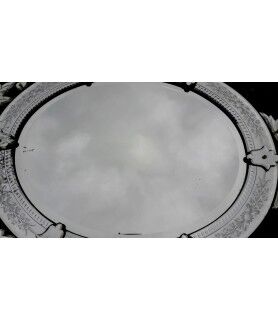 19th century oval Venetian mirror