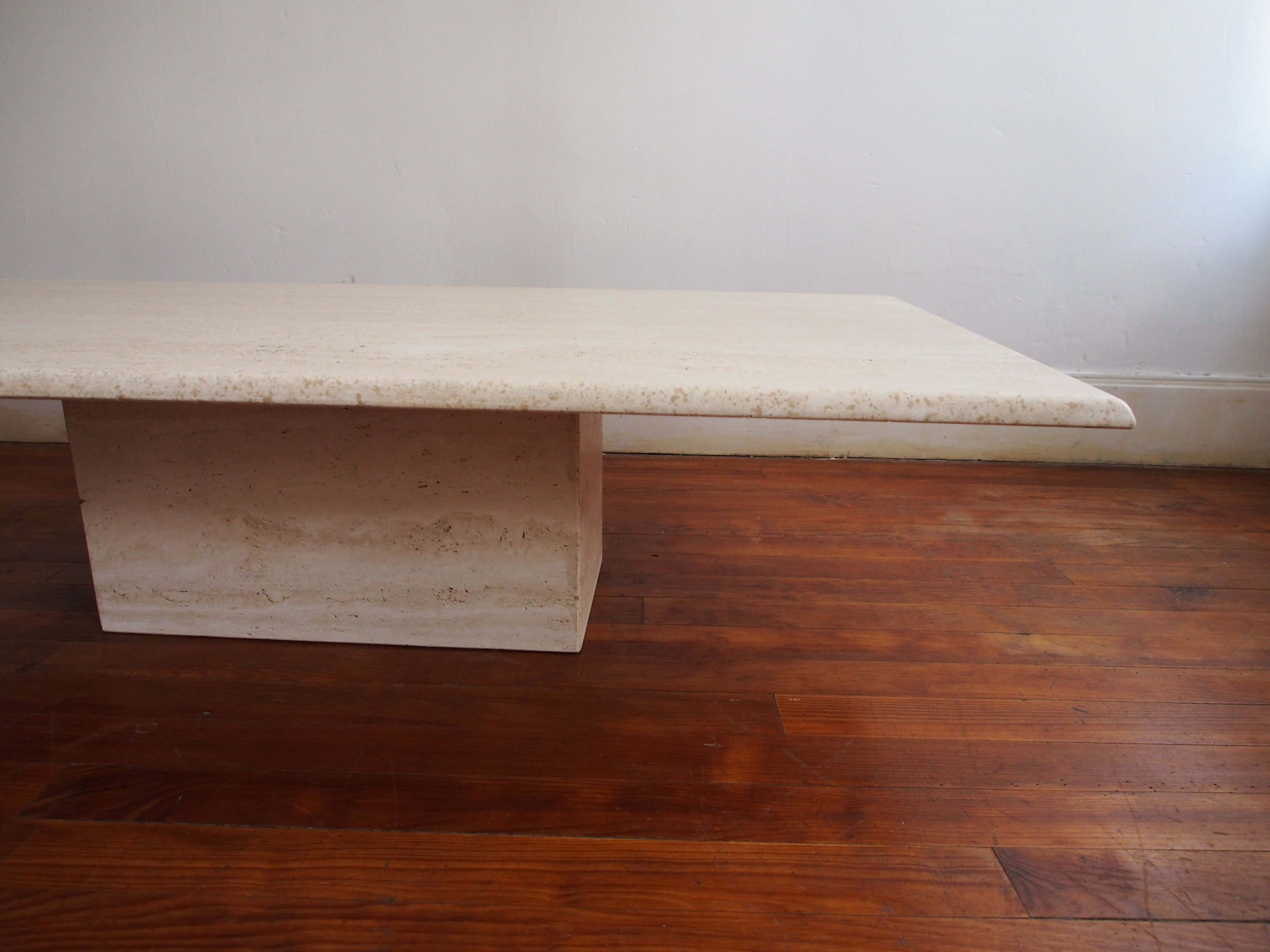 Travertine coffee table
